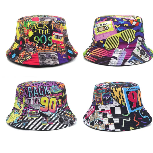 Bob Rétro Vintage 80s/90s Unisexe – Pliable Anti-UV-Chapeau-DrGliss SurfShop