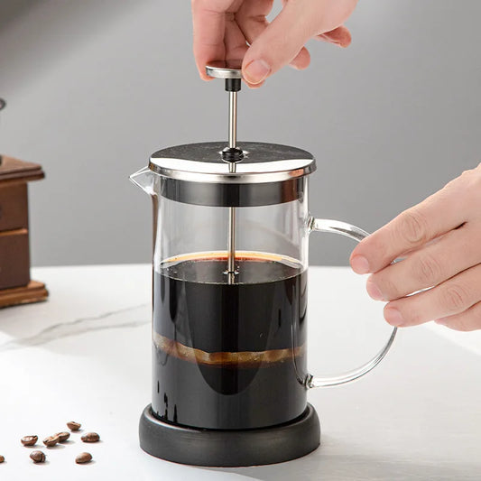 Cafetière à Piston Nomade – Verre Épais & Inox pour Van & Camping-Cuisine Van-DrGliss SurfShop