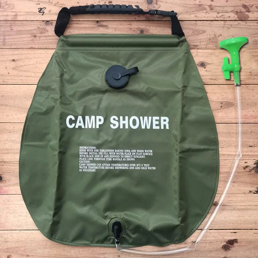 Douche Solaire Portable 20L – Poche à Eau Chauffante pour Camping et Van Aménagé-Accessoires Van-DrGliss SurfShop