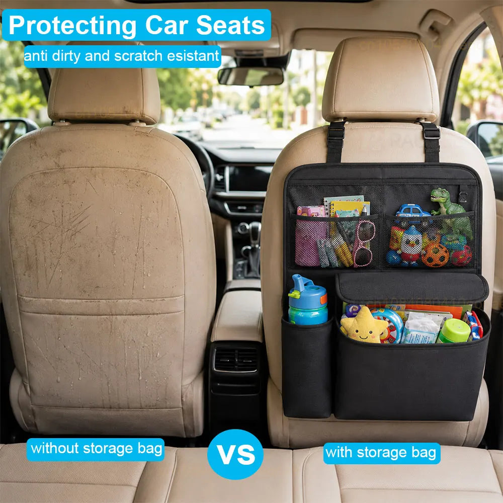 Organisateur de Coffre Arrière Voiture – Rangement Multi-Poches Simili Cuir pour Banquette-Accessoires VanLife-DrGliss SurfShop