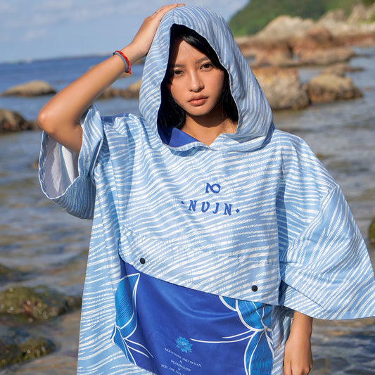 Poncho de Plage Surf Coupe-Vent – Cape à Capuche Séchage Rapide avec Poche-Poncho-DrGliss SurfShop