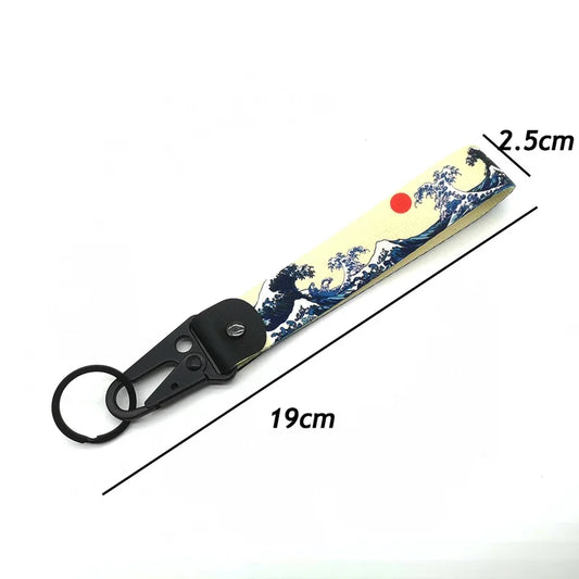 Porte-clés Vague de Kanagawa – Dragonne Textile Style Surf-Lifestyle-DrGliss SurfShop