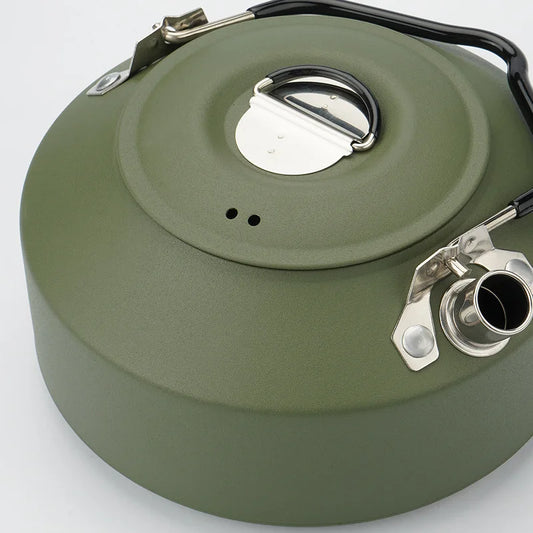 Bouilloire Inox Camping 1L/1.5L – Théière Portable pour Van et Extérieur