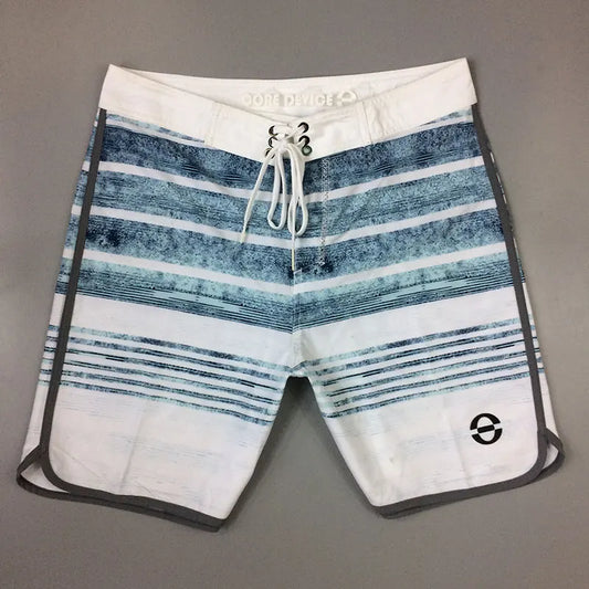 Short de Bain Rayé Homme – Stretch Anti-Eau Boardshort Plage-Vêtements-DrGliss SurfShop