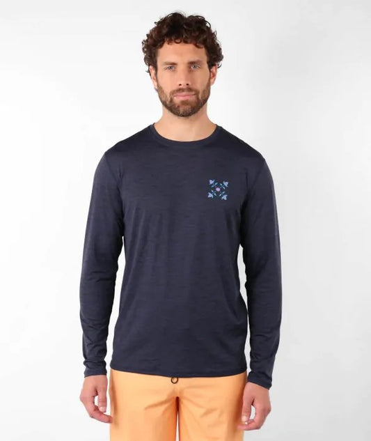 Sup Tee Shirt Tech UV 50+ Teregor Oxbow Deep Marine – Manches Longues-Top néoprène homme-DrGliss SurfShop