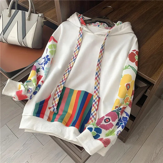 Sweat à Capuche Femme – Streetwear Graphique Style Coréen, Coupe Oversize-Vêtements-DrGliss SurfShop