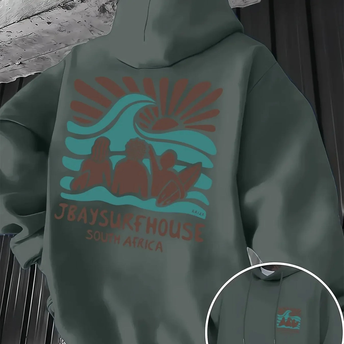 Sweat à Capuche Homme Imprimé Surf – Confort Streetwear Cordon de Serrage-Vêtements-DrGliss SurfShop