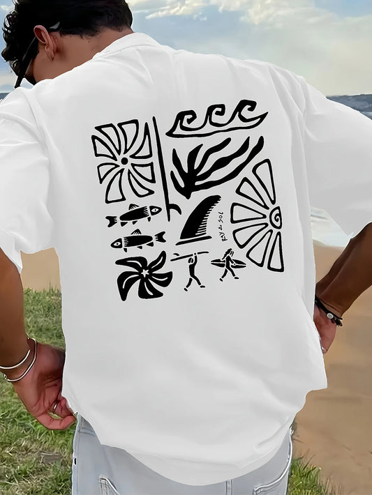 T-Shirt Vintage Surf Polynésien – Coton Streetwear Hawaïen Unisexe-Vêtements-DrGliss SurfShop