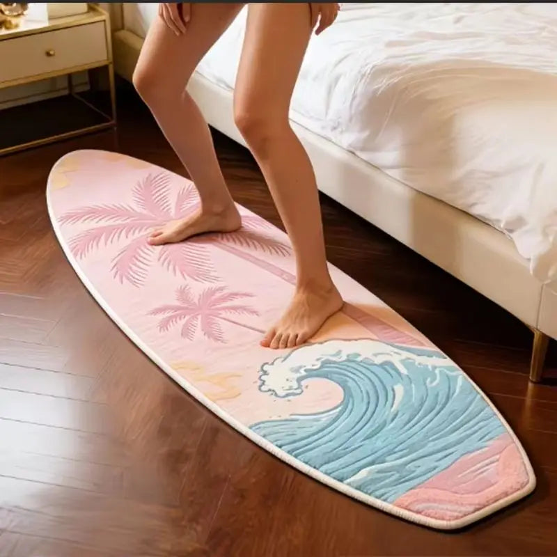 Tapis Chambre Planche de Surf – Descente de Lit Moelleuse Antidérapante-Déco Van-DrGliss SurfShop