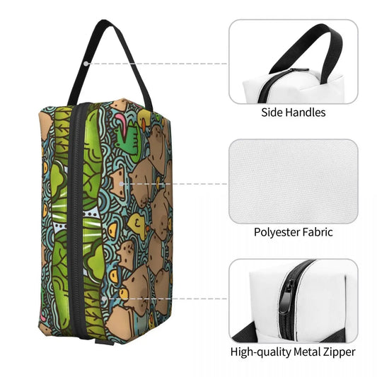 Trousse de Toilette Capybara – Pochette Maquillage Colorée pour Voyage-Hygiène Van-DrGliss SurfShop