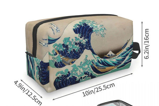 Trousse de Toilette Grande Vague de Kanagawa – Pochette Maquillage Vintage Japonaise-Hygiène Van-DrGliss SurfShop