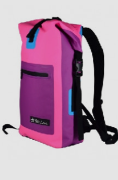 Pat Love Sac à Dos Étanche Rose 25 L – Sac Étanche PVC Thermo-Soudé IPX7 pour SUP et Plage