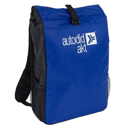 Sac à dos isotherme Autodidakt 10 L bleu et noir, vue de face