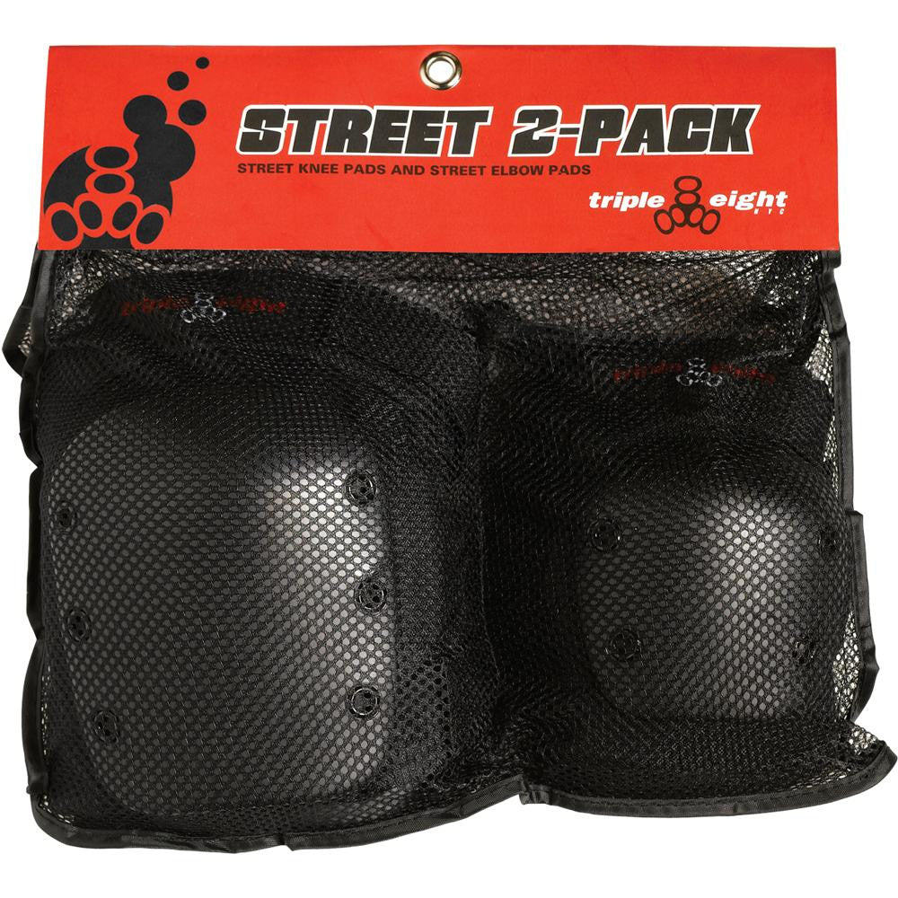 Triple Eight Street 2-Pack – Set Genouillères et Coudières Skate et Roller