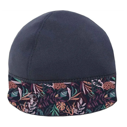 Bonnet Néoprène Soöruz Divine 1 mm – Beanie Bleu Marine Bandeau Fleuri Doublure Storm-Dry