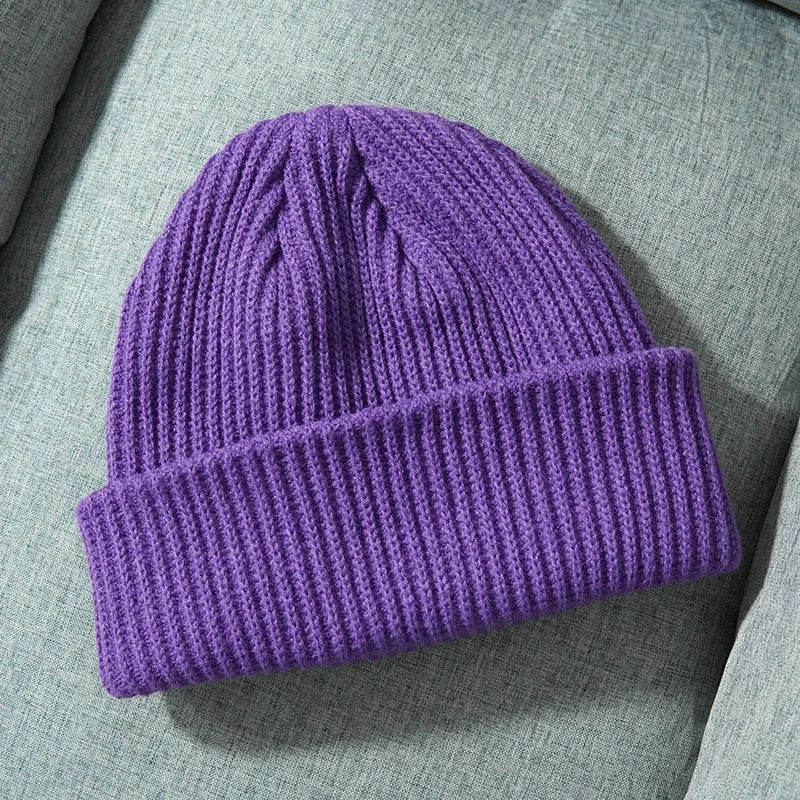 Bonnet Tricoté Chaud Unisexe – Maille Douce Hiver & Automne-Accessoire Lifestyle-DrGliss SurfShop