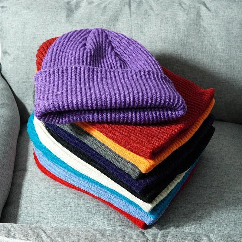 Bonnet Tricoté Chaud Unisexe – Maille Douce Hiver & Automne-Accessoire Lifestyle-DrGliss SurfShop