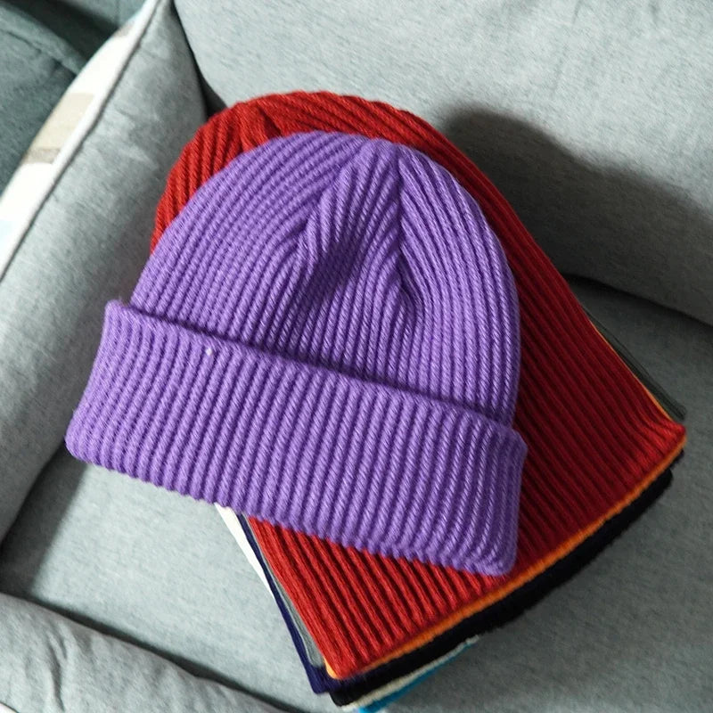 Bonnet Tricoté Chaud Unisexe – Maille Douce Hiver & Automne-Accessoire Lifestyle-DrGliss SurfShop