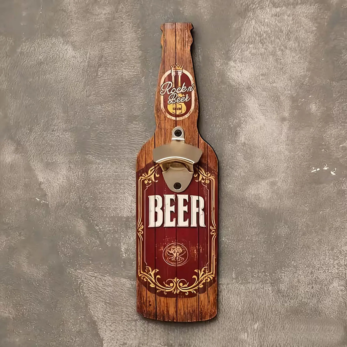 Décapsuleur Bouteille Vintage Cowboy – Déco Bar en Bois-Déco Van-DrGliss SurfShop