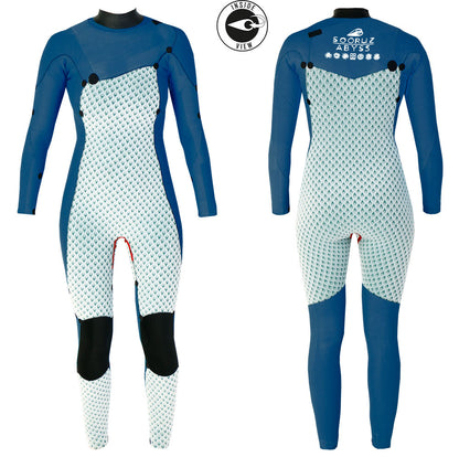 Combinaison Soöruz Abyss 3/2 femme bleue doublure intérieure