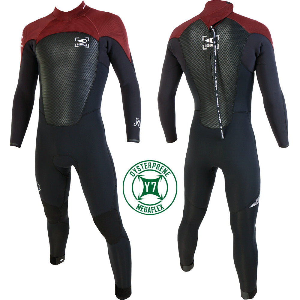 Combinaison Soöruz Guru Wind 5/4 back zip homme rouge