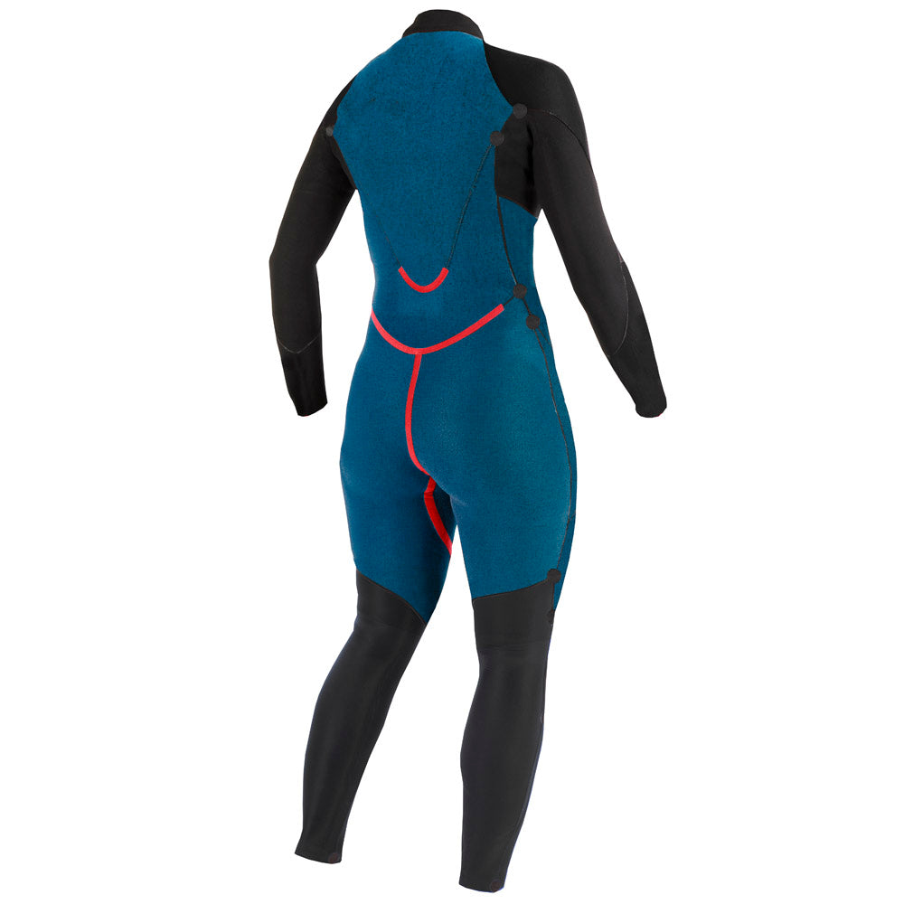 Combinaison Soöruz Divine 3/2 femme noire doublure intérieure dos