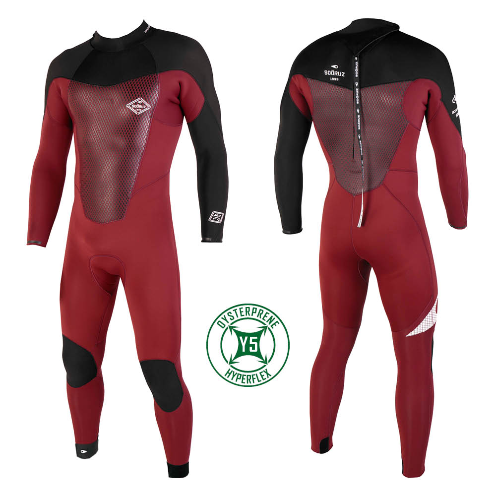 Combinaison Soöruz Fighter 4/3 homme back zip rouge