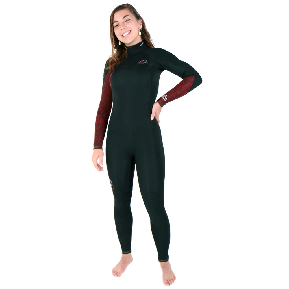 Soöruz Divine 5/4/3 back zip noir rouge – vue de face
