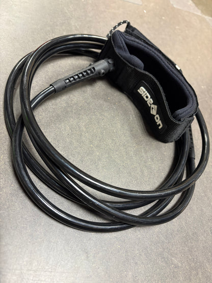 Leash Side On 9' Noir – Leash Droit pour Surf et Stand Up Paddle