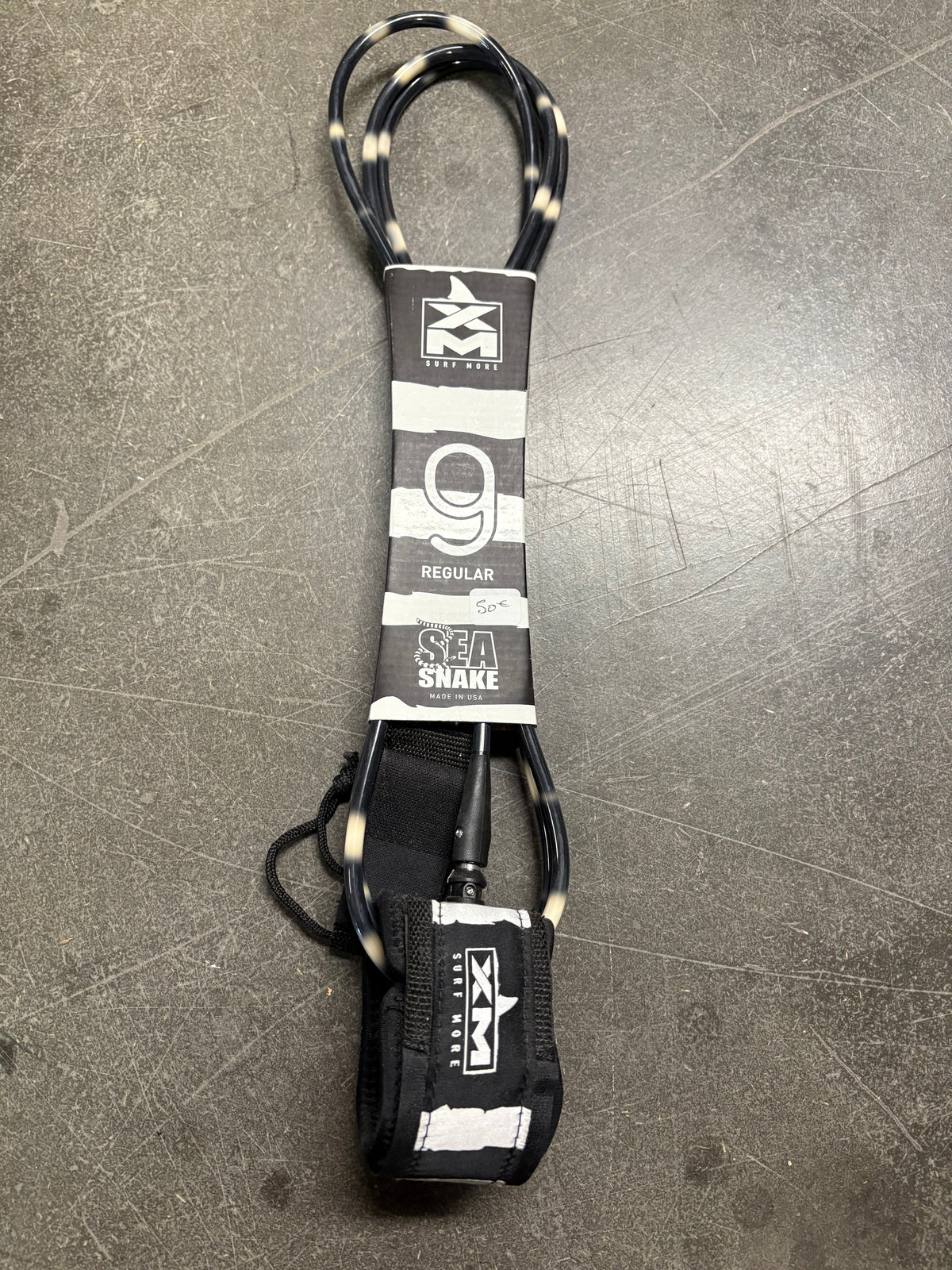 Leash Surf XM Sea Snake Rouge 8' et 9' – Leash Rayé pour Surf
