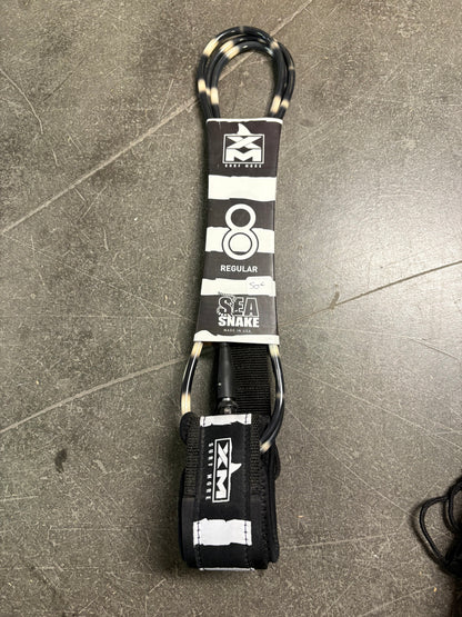 Leash Surf XM Sea Snake Rouge 8' et 9' – Leash Rayé pour Surf