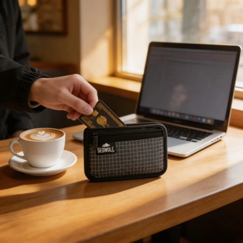 Organisateur de Voyage Anti-RFID – Pochette Pliable pour Cartes, Passeport et Écouteurs-Accessoires Voyage-DrGliss SurfShop