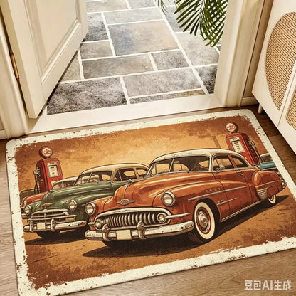 Paillasson Tropical Planche de Surf – Tapis d'Entrée Hawaii Palmiers-Déco Van-DrGliss SurfShop