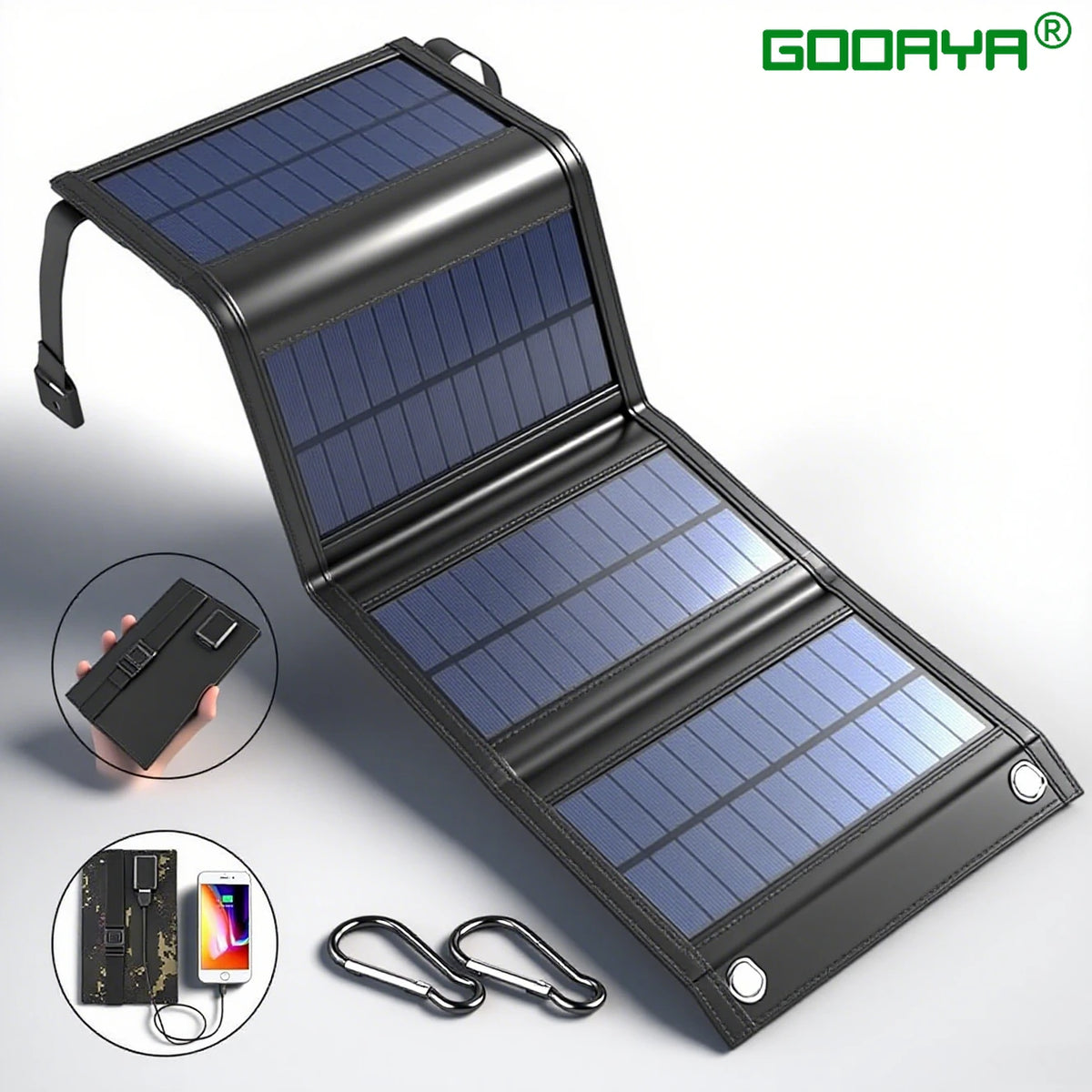 Panneau Solaire Pliable 100W – Chargeur Solaire Portable USB pour Randonnée et Van-Énergie Van-DrGliss SurfShop