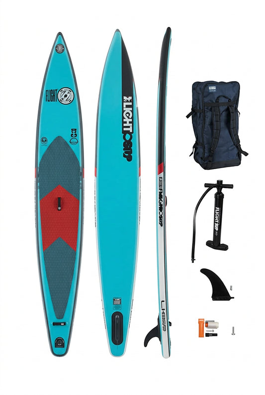 SUP Gonflable Light Blue Series Race Youth 12'6 x 23 – Race Junior Léger et Rigide