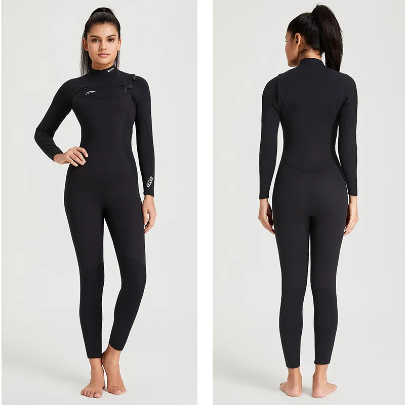 Combinaison Néoprène 3/2 mm Chest Zip Homme & Femme – Surf, Paddle, Kayak et Snorkeling