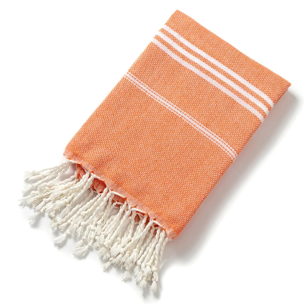 Serviette de Plage Rayée en Coton – Fouta Absorbante 90x180cm-Serviette de Plage-DrGliss SurfShop