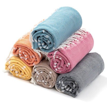 Serviette de Plage Rayée en Coton – Fouta Absorbante 90x180cm-Serviette de Plage-DrGliss SurfShop