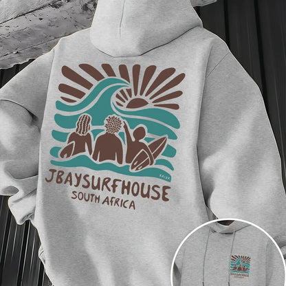 Sweat à Capuche Homme Imprimé Surf – Confort Streetwear Cordon de Serrage-Vêtements-DrGliss SurfShop