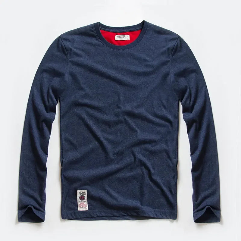 T-Shirt Homme Manches Longues Y2K – Coton Col Rond Casual Automne-Vêtements-DrGliss SurfShop