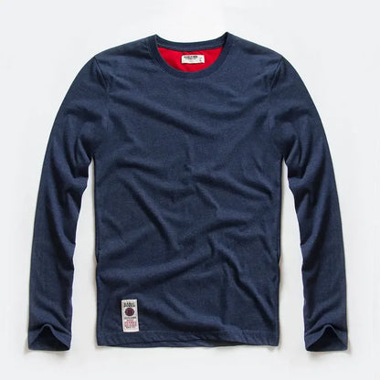 T-Shirt Homme Manches Longues Y2K – Coton Col Rond Casual Automne-Vêtements-DrGliss SurfShop