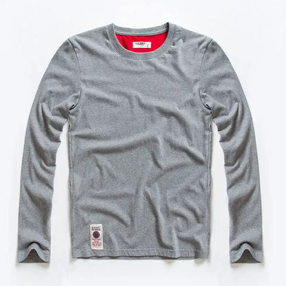 T-Shirt Homme Manches Longues Y2K – Coton Col Rond Casual Automne-Vêtements-DrGliss SurfShop