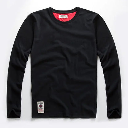 T-Shirt Homme Manches Longues Y2K – Coton Col Rond Casual Automne-Vêtements-DrGliss SurfShop