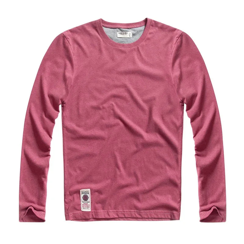 T-Shirt Homme Manches Longues Y2K – Coton Col Rond Casual Automne-Vêtements-DrGliss SurfShop