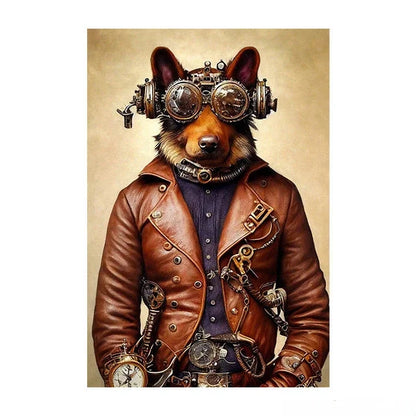 Tableau Toile Animaux Steampunk – Décoration Murale Rétro Insolite-Déco Van-DrGliss SurfShop