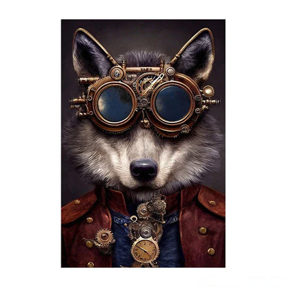 Tableau Toile Animaux Steampunk – Décoration Murale Rétro Insolite-Déco Van-DrGliss SurfShop
