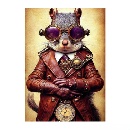 Tableau Toile Animaux Steampunk – Décoration Murale Rétro Insolite-Déco Van-DrGliss SurfShop