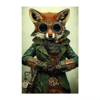 Tableau Toile Animaux Steampunk – Décoration Murale Rétro Insolite-Déco Van-DrGliss SurfShop
