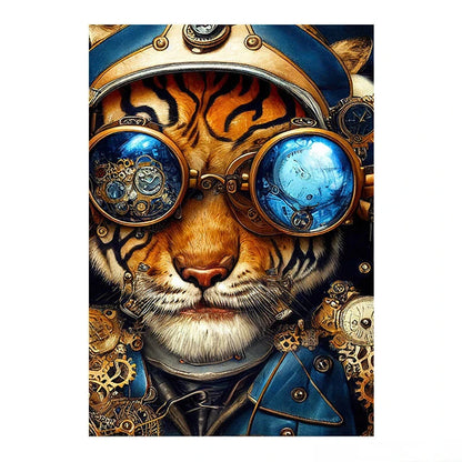 Tableau Toile Animaux Steampunk – Décoration Murale Rétro Insolite-Déco Van-DrGliss SurfShop