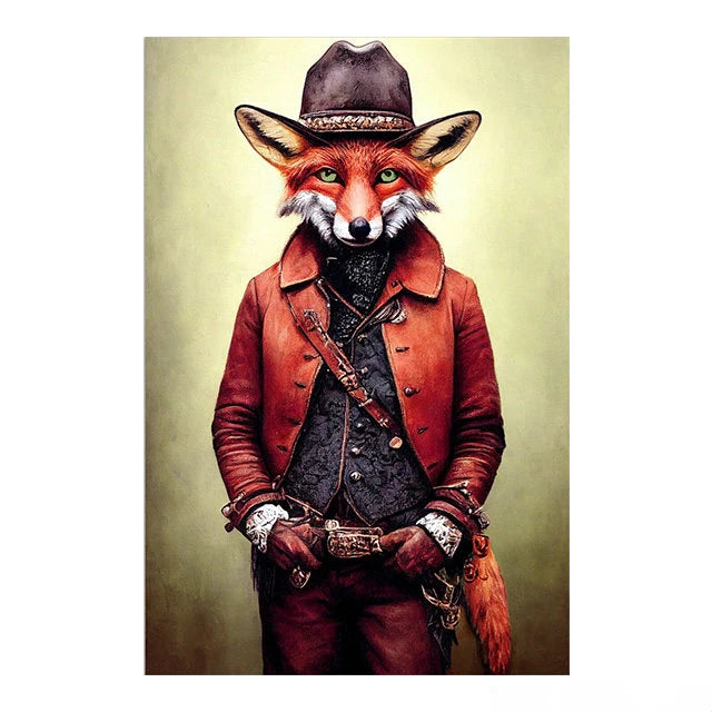 Tableau Toile Animaux Steampunk – Décoration Murale Rétro Insolite-Déco Van-DrGliss SurfShop